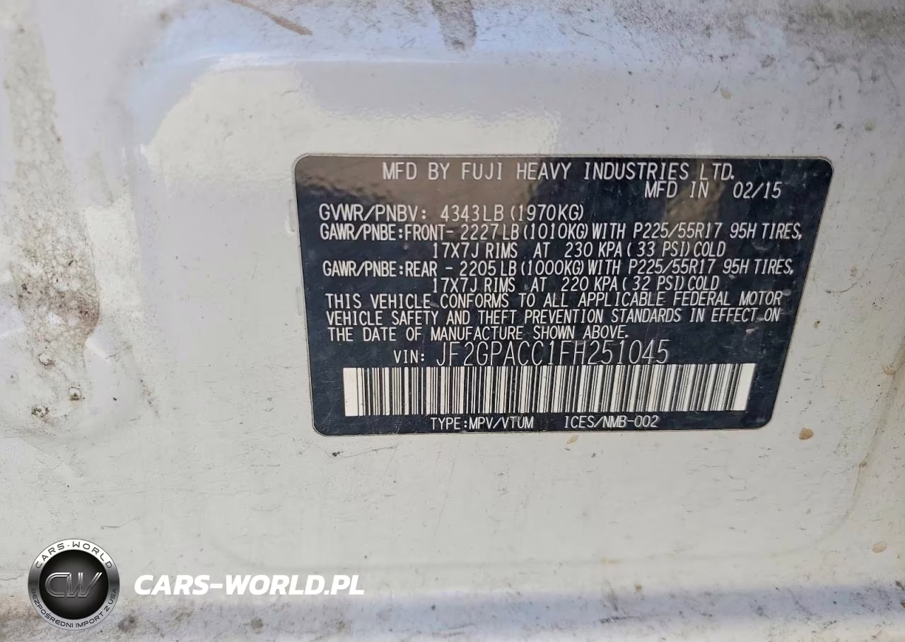 2015 Subaru Xv Crosstrek 2.0 Premium VIN:JF2GPACC1FH251045 - 13