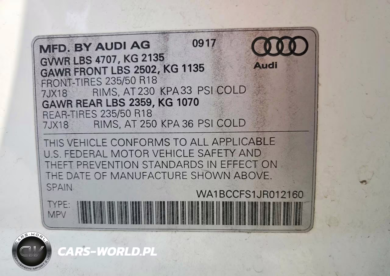 2018 Audi Q3 Premium VIN:WA1BCCFS1JR012160 - 13