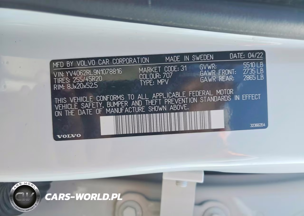 2022 Volvo Xc60 B6 Inscription VIN:YV4062RL9N1078816 - 13