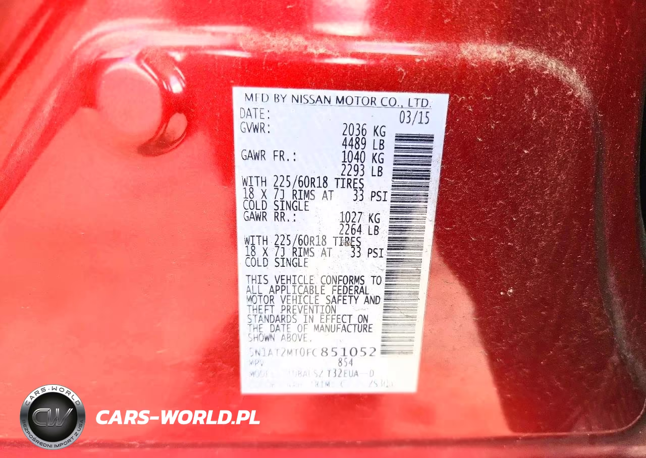 2015 Nissan Rogue Sl VIN:5N1AT2MT0FC851052 - 12