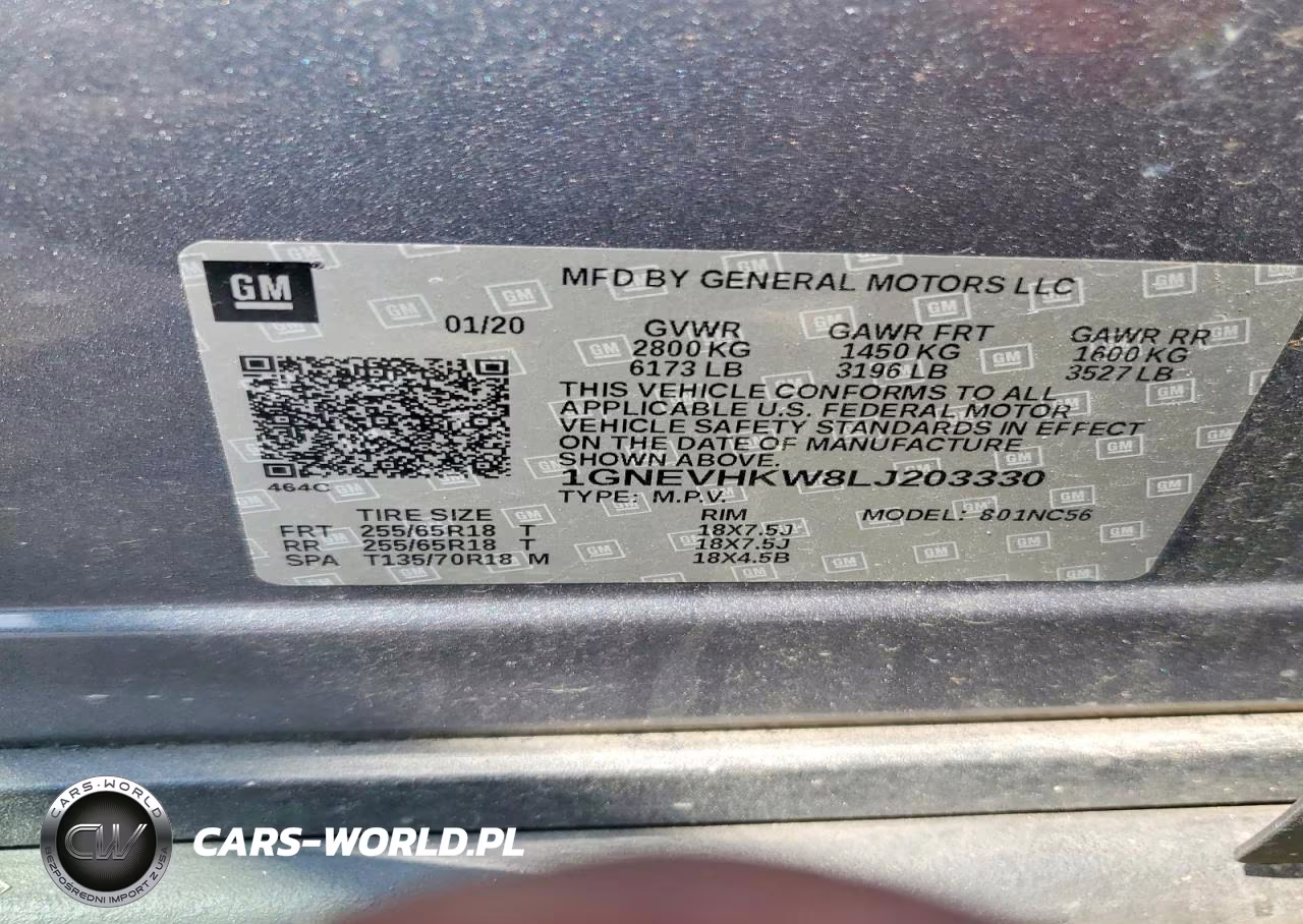 2020 Chevrolet Traverse Lt VIN:1GNEVHKW8LJ203330 - 12