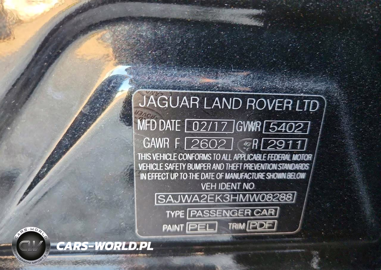 2017 Jaguar Xjr Long Wheel Base VIN:SAJWA2EK3HMW08288 - 13