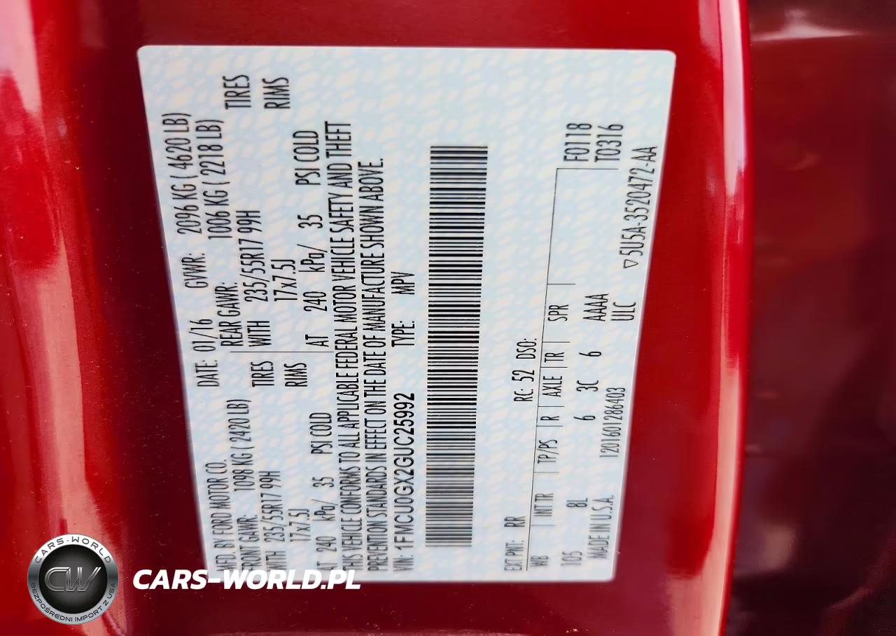 2016 Ford Escape Se VIN:1FMCU0GX2GUC25992 - 13
