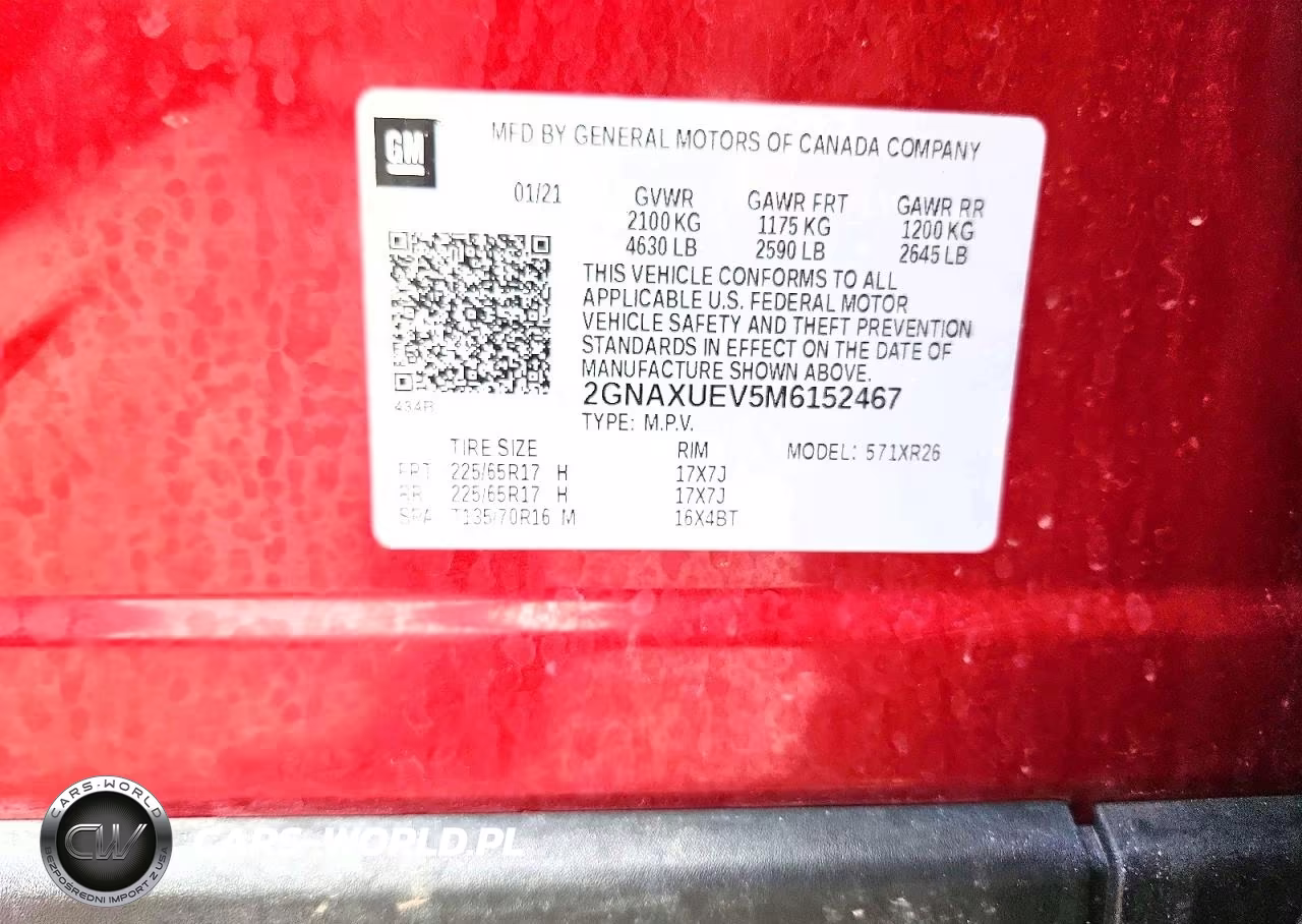 2021 Chevrolet Equinox Lt VIN:2GNAXUEV5M6152467 - 12
