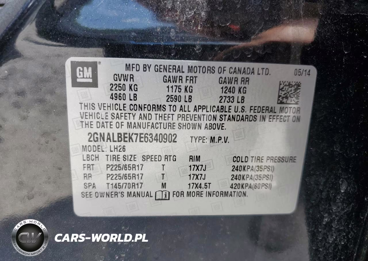 2014 Chevrolet Equinox Lt VIN:2GNALBEK7E6340902 - 13