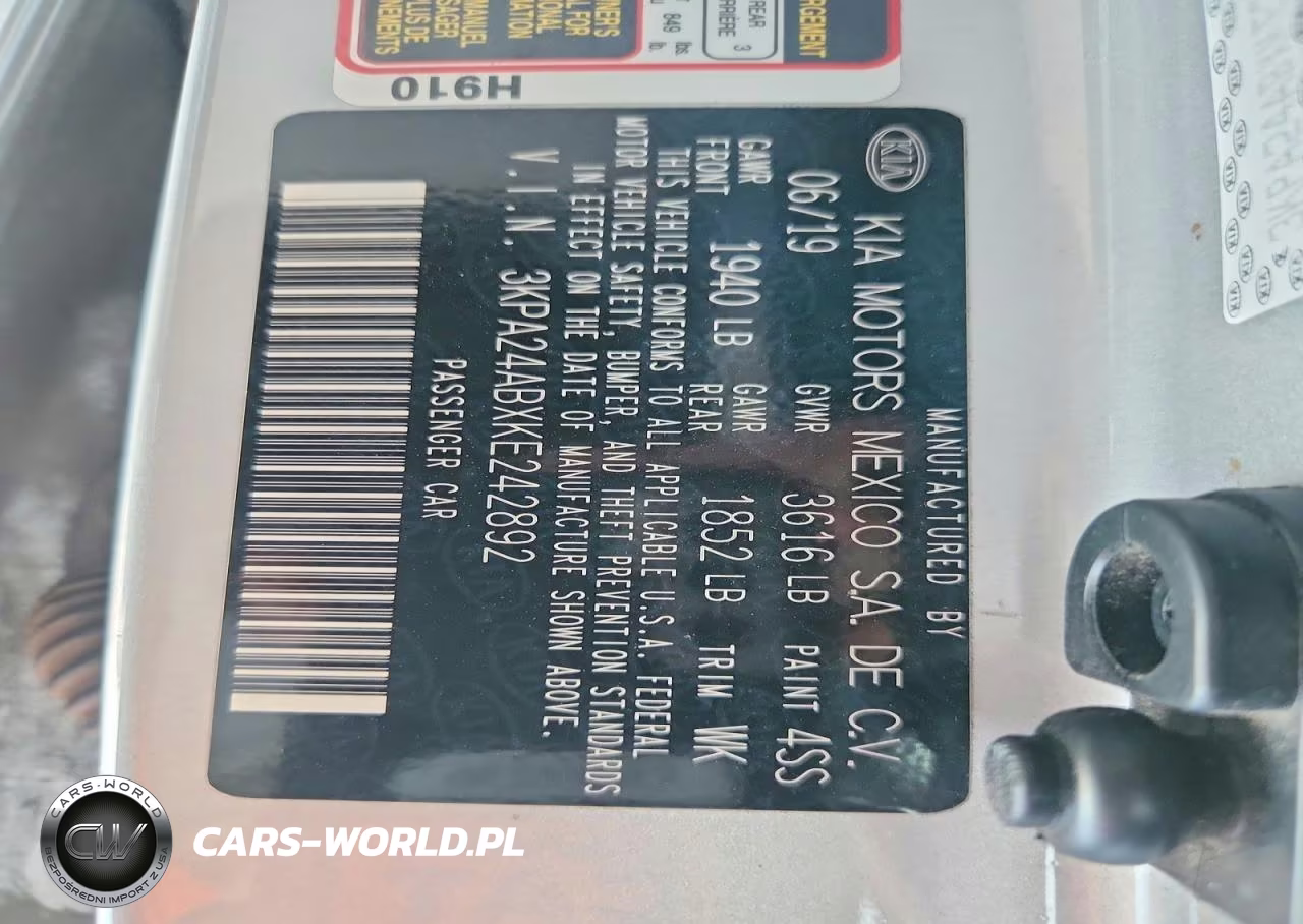 2019 Kia Rio S VIN:3KPA24ABXKE242892 - 12