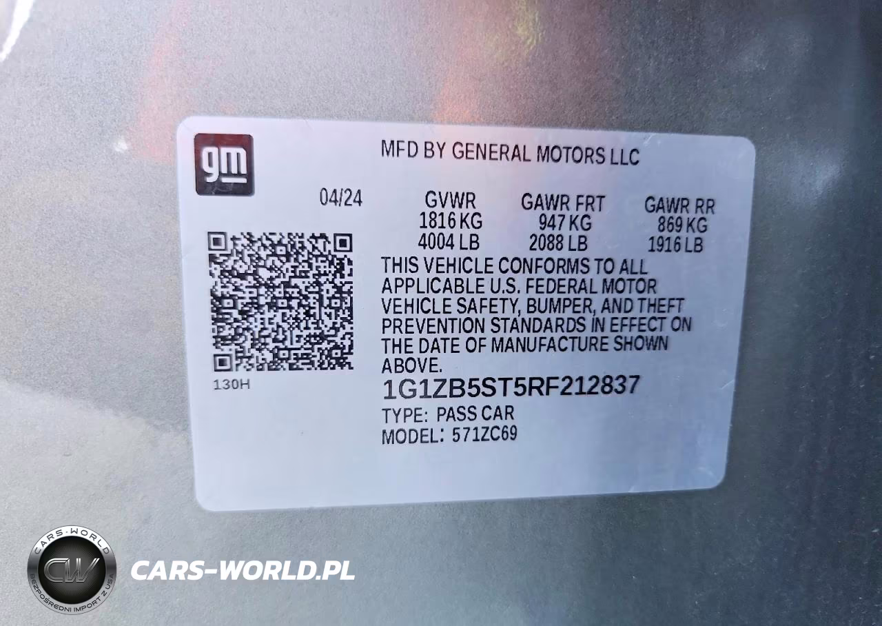 2024 Chevrolet Malibu Ls VIN:1G1ZB5ST5RF212837 - 12
