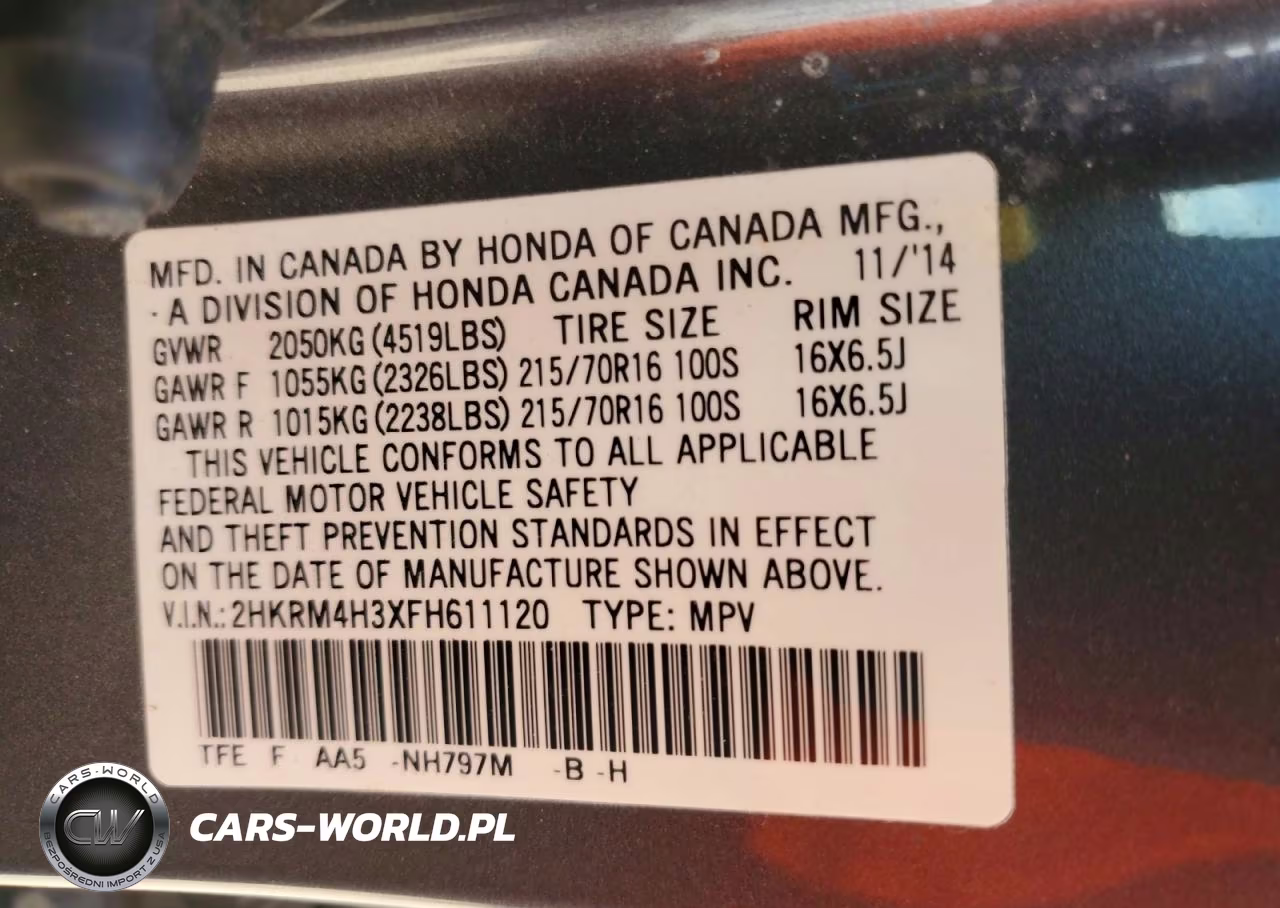 2015 Honda Cr-V Lx VIN:2HKRM4H3XFH611120 - 13