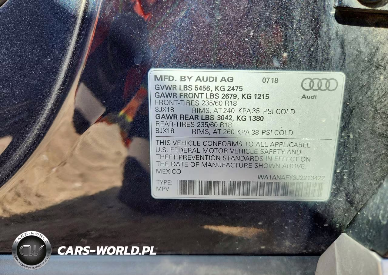 2018 Audi Q5 Premium VIN:WA1ANAFY3J2213422 - 13