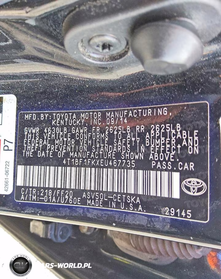 2014 Toyota Camry Se VIN:4T1BF1FKXEU467735 - 12