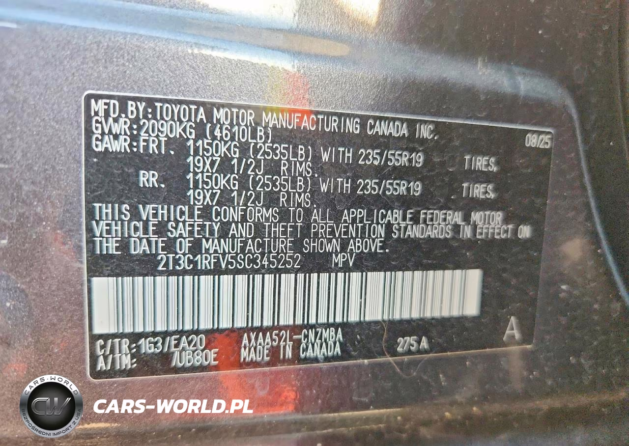 2025 Toyota Rav4 Xle Premium VIN:2T3C1RFV5SC345252 - 13