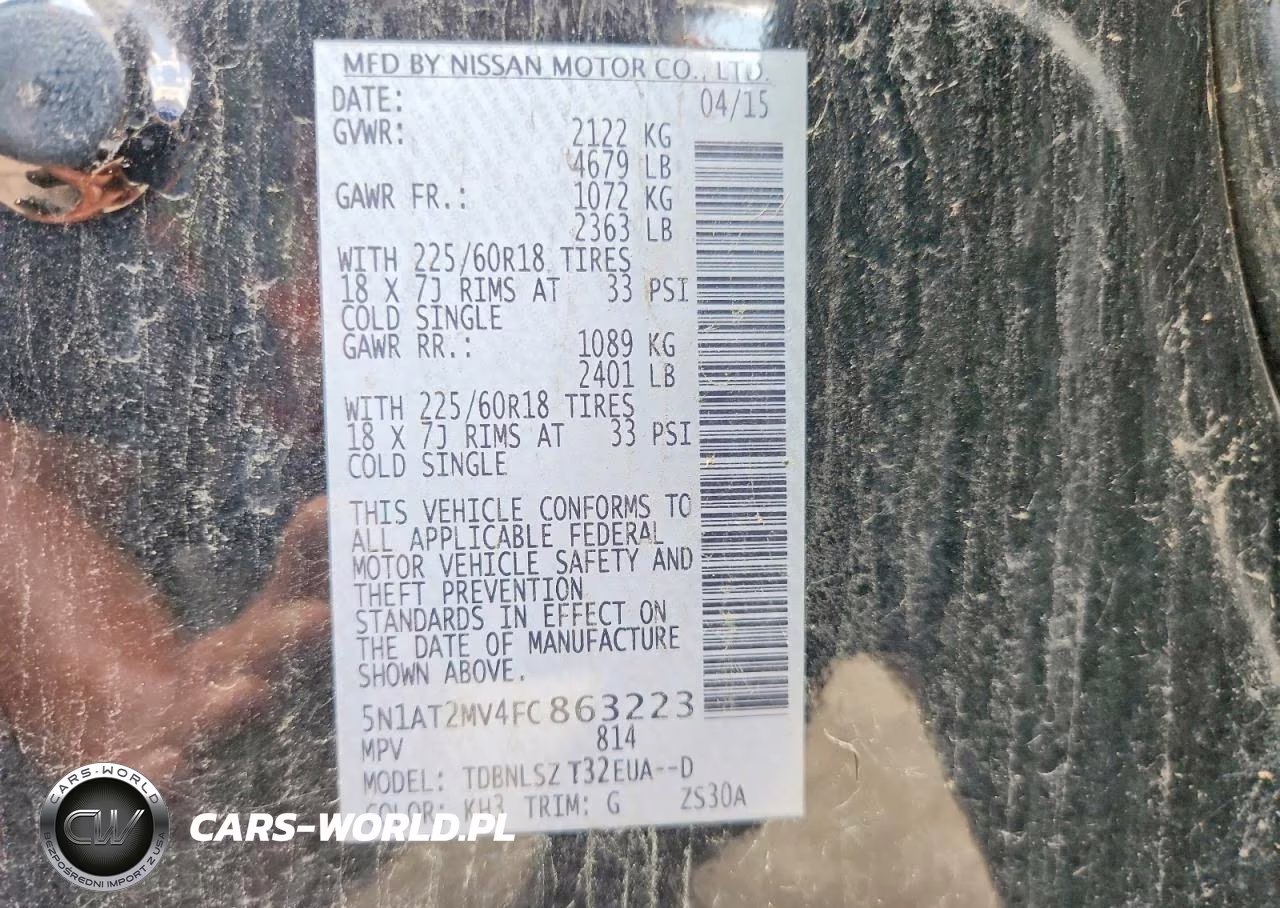 2015 Nissan Rogue Sl VIN:5N1AT2MV4FC863223 - 12