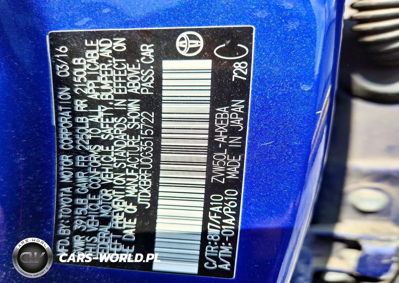 2016 Toyota Prius Two VIN:JTDKBRFU0G3515722 - 12