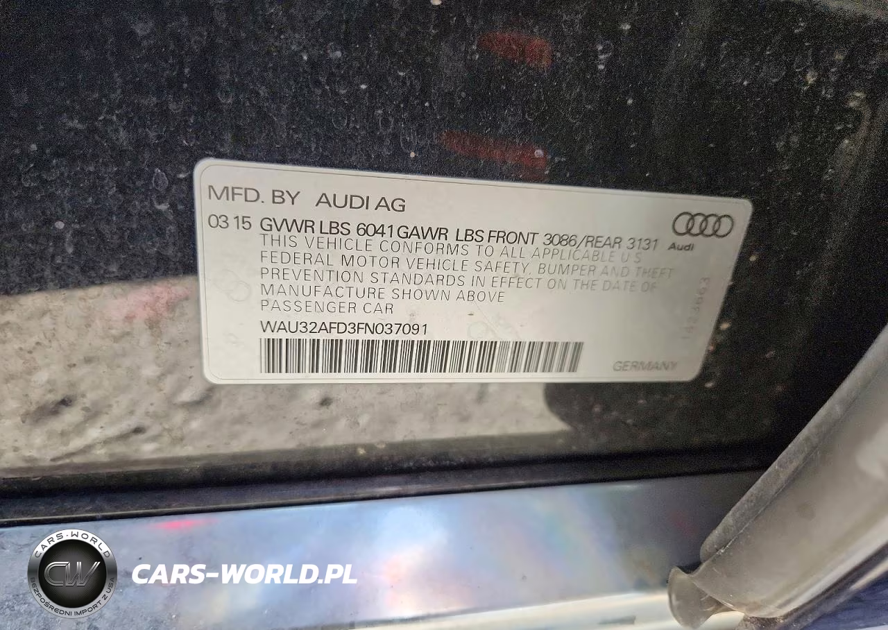 2015 Audi A8 L Quattro VIN:WAU32AFD3FN037091 - 12