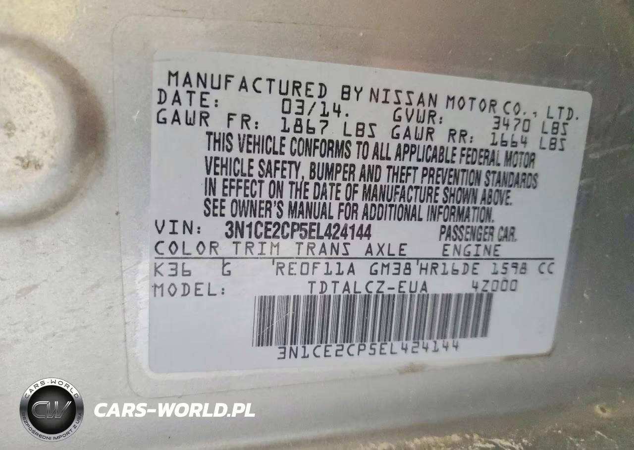 2014 Nissan Versa Note S Plus VIN:3N1CE2CP5EL424144 - 12