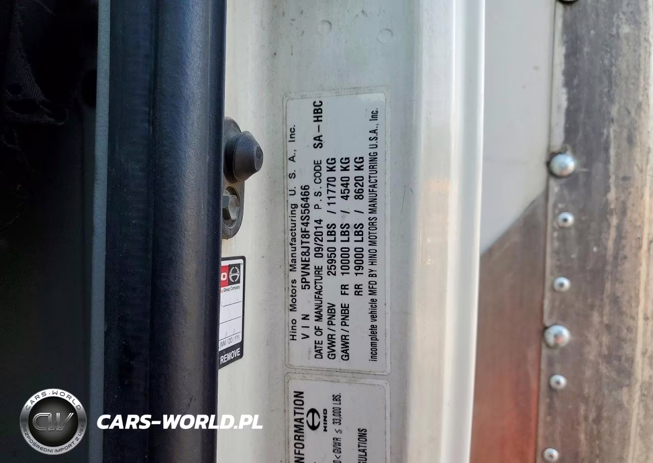 2015 Hino 258-268 VIN:5PVNE8JT8F4S56466 - 12