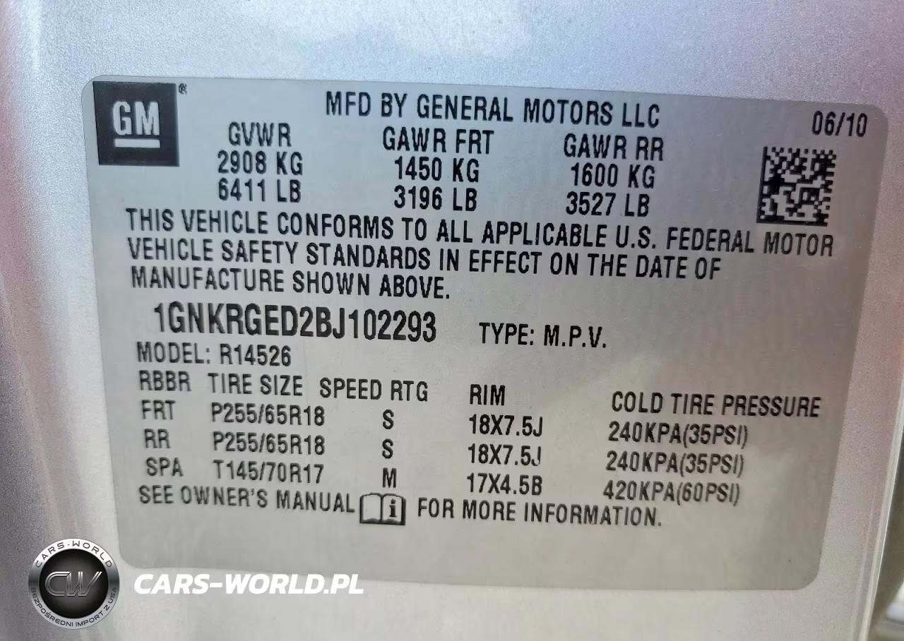 2011 Chevrolet Traverse Lt VIN:1GNKRGED2BJ102293 - 12