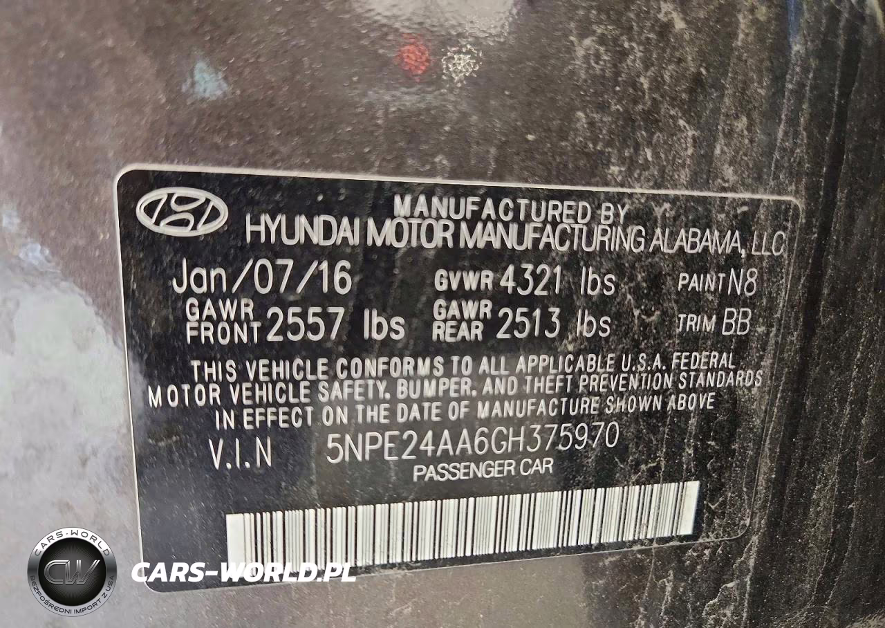 2016 Hyundai Sonata Eco VIN:5NPE24AA6GH375970 - 12