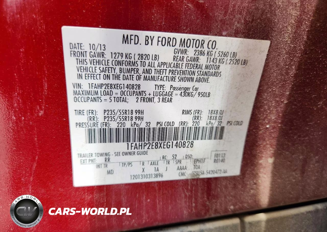 2014 Ford Taurus Sel VIN:1FAHP2E8XEG140828 - 13