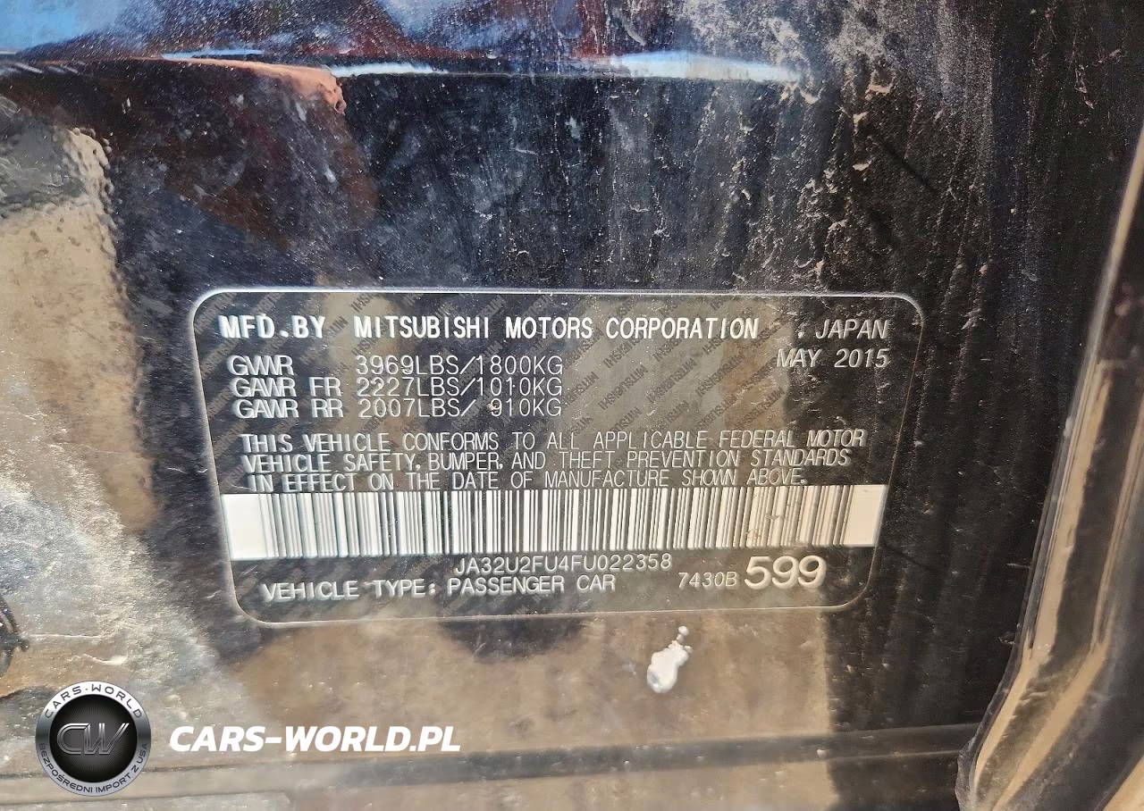 2015 Mitsubishi Lancer Es VIN:JA32U2FU4FU022358 - 12