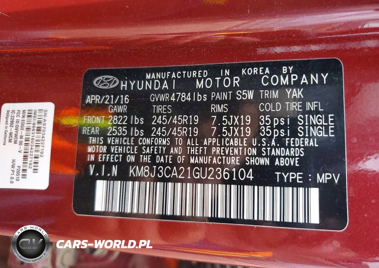 2016 Hyundai Tucson Limited VIN:KM8J3CA21GU236104 - 13