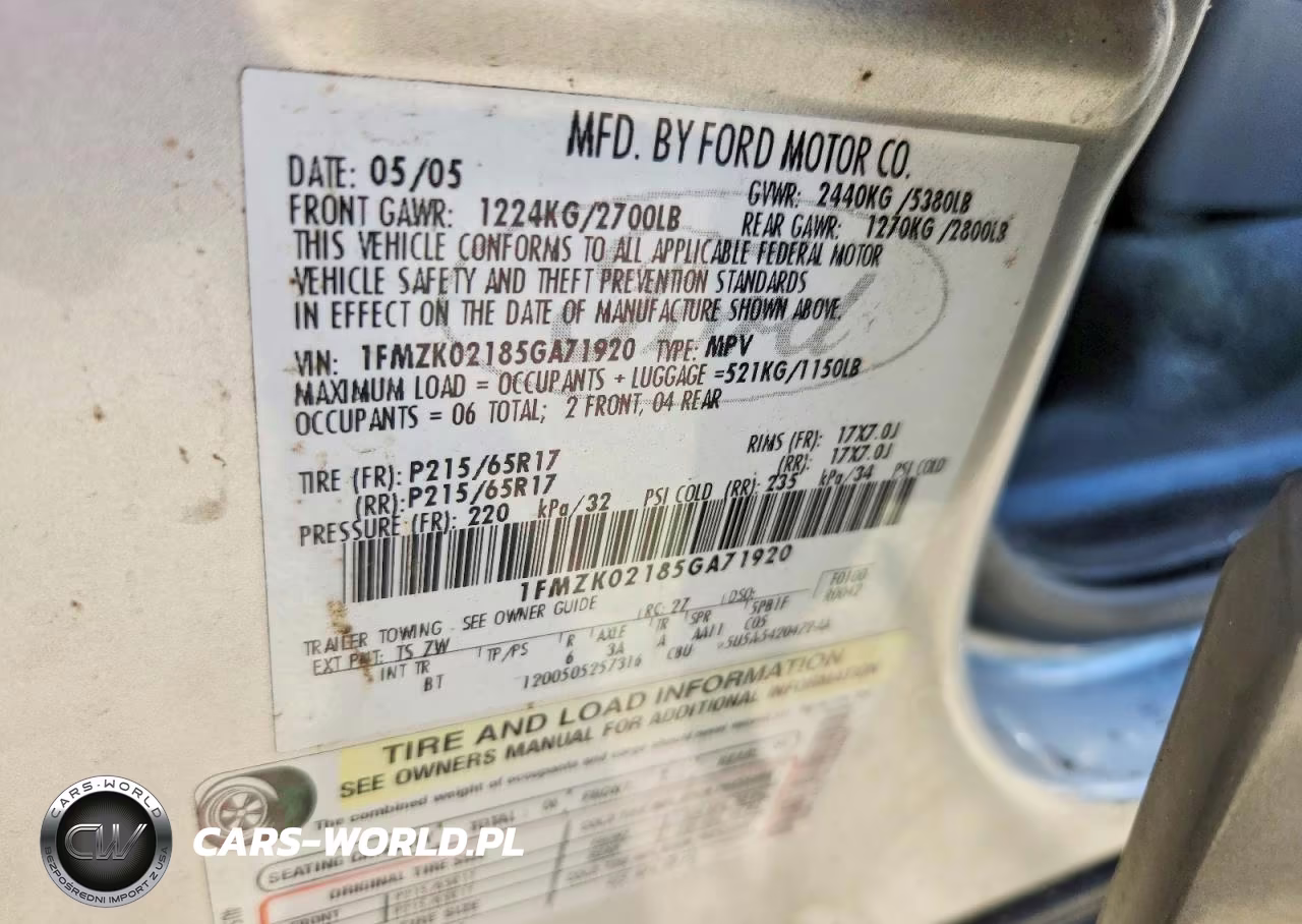 2005 Ford Freestyle Sel VIN:1FMZK02185GA71920 - 12
