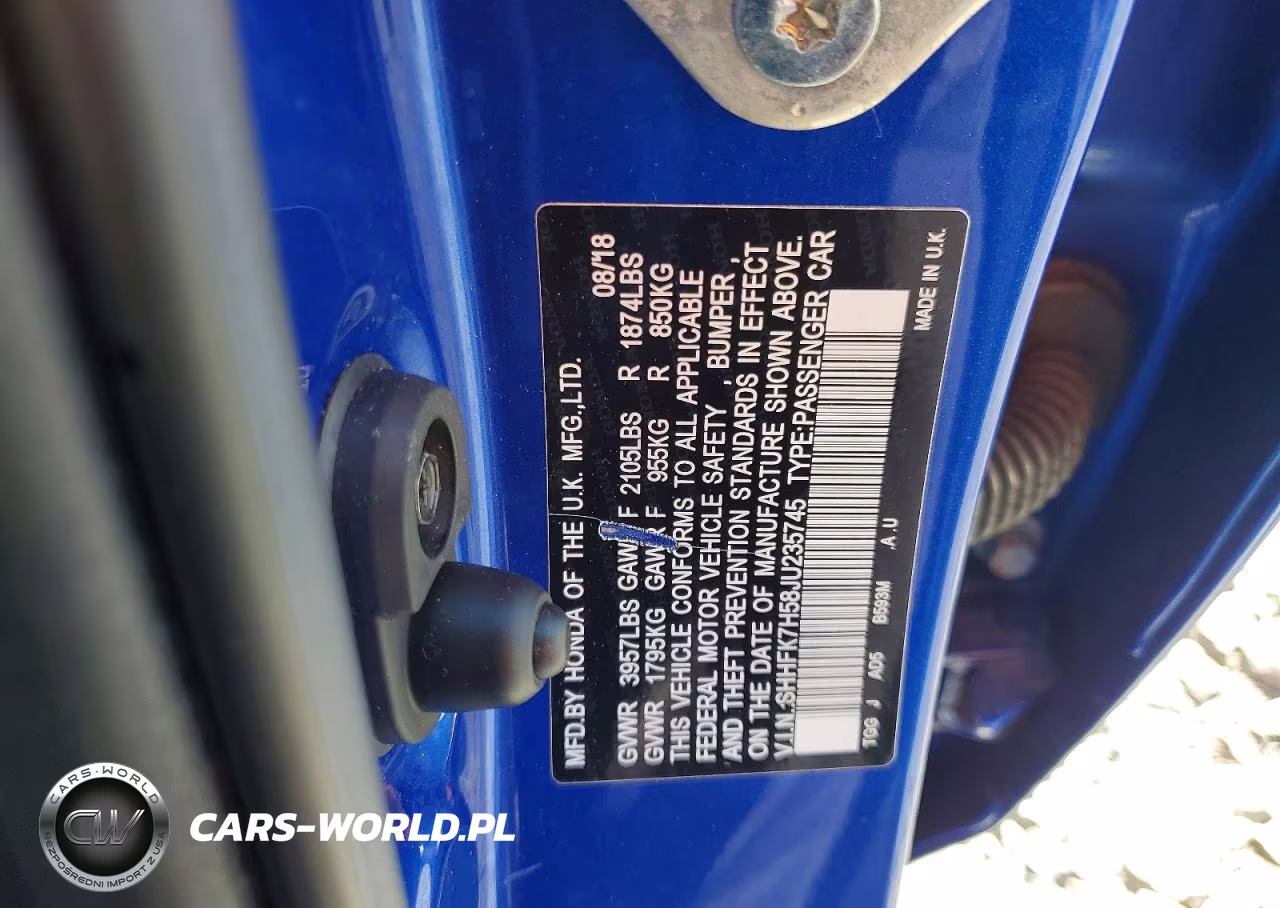 2018 Honda Civic Ex VIN:SHHFK7H58JU235745 - 13