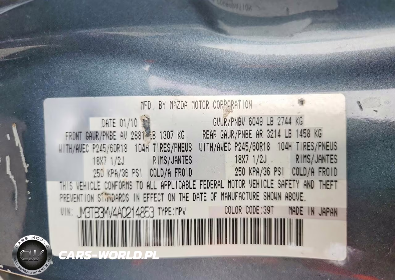 2010 Mazda Cx-9 VIN:JM3TB3MV4A0214853 - 13