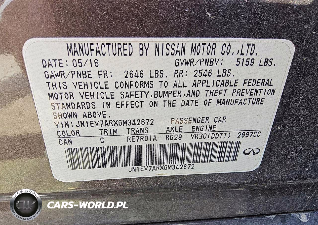 2016 Infiniti Q50 3.0T Premium VIN:JN1EV7ARXGM342672 - 12