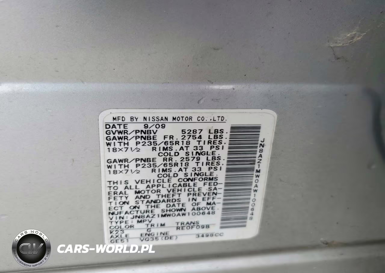 2010 Nissan Murano S VIN:JN8AZ1MW0AW100648 - 14
