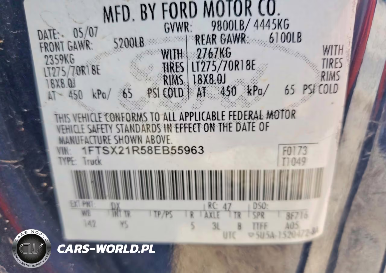 2008 Ford F250 Super Duty VIN:1FTSX21R58EB55963 - 12