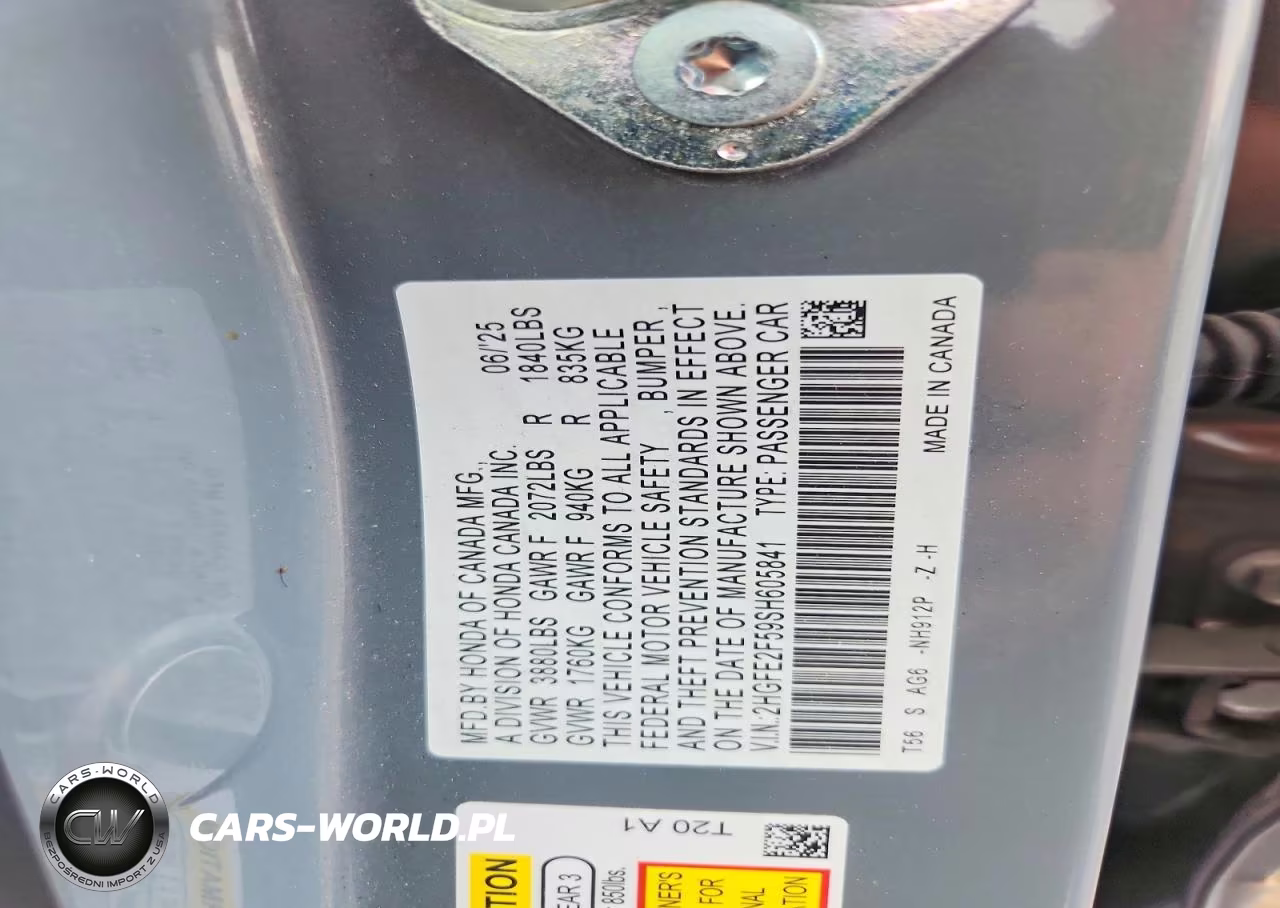 2025 Honda Civic Sport VIN:2HGFE2F59SH605841 - 12