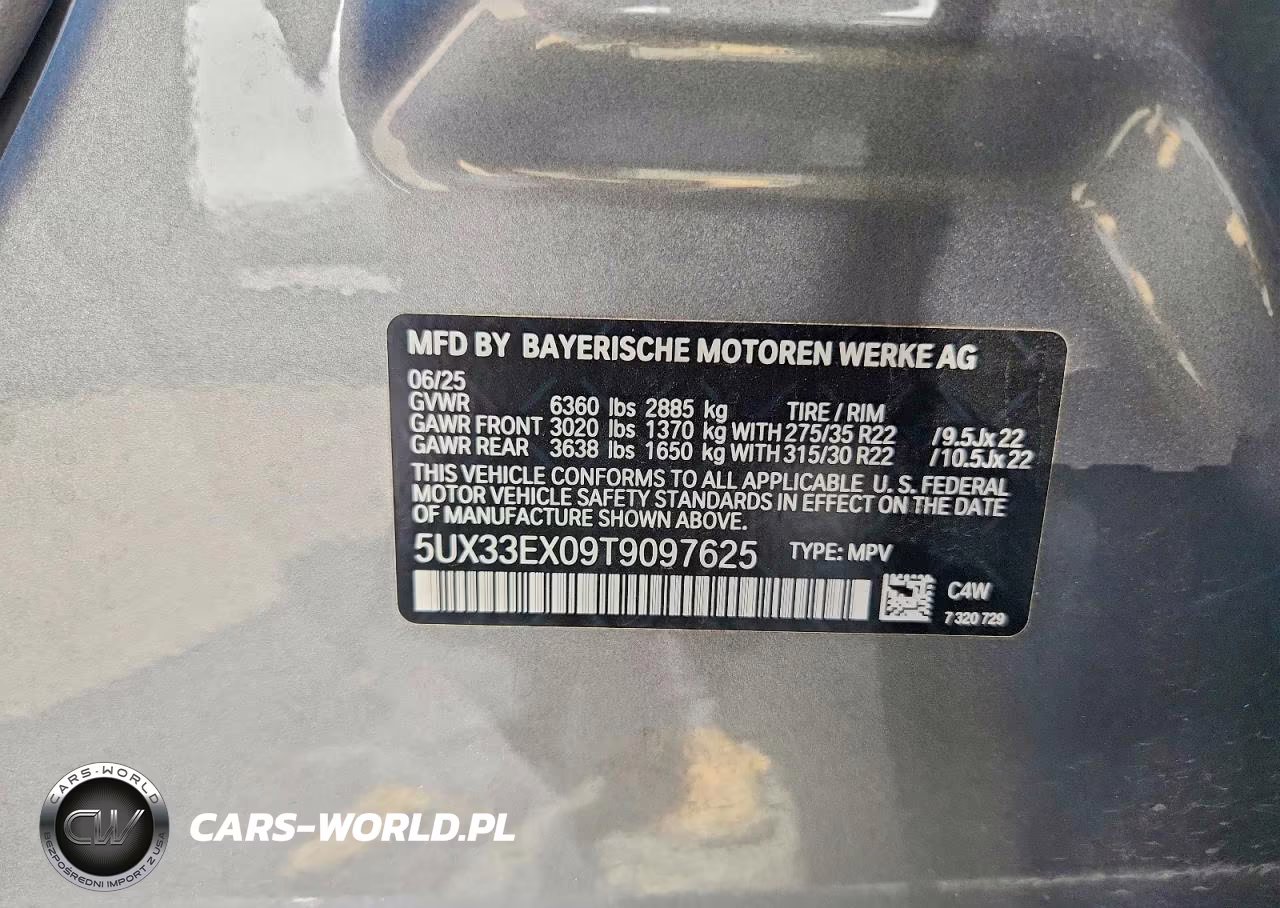 2026 BMW X6 xDrive40I VIN:5UX33EX09T9097625 - 14