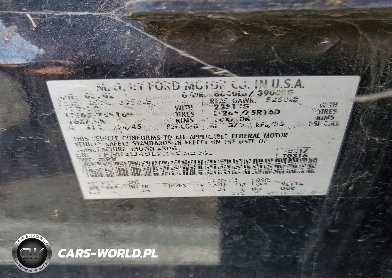2002 Ford Excursion Xlt VIN:1FMNU40L72EC62062 - 12