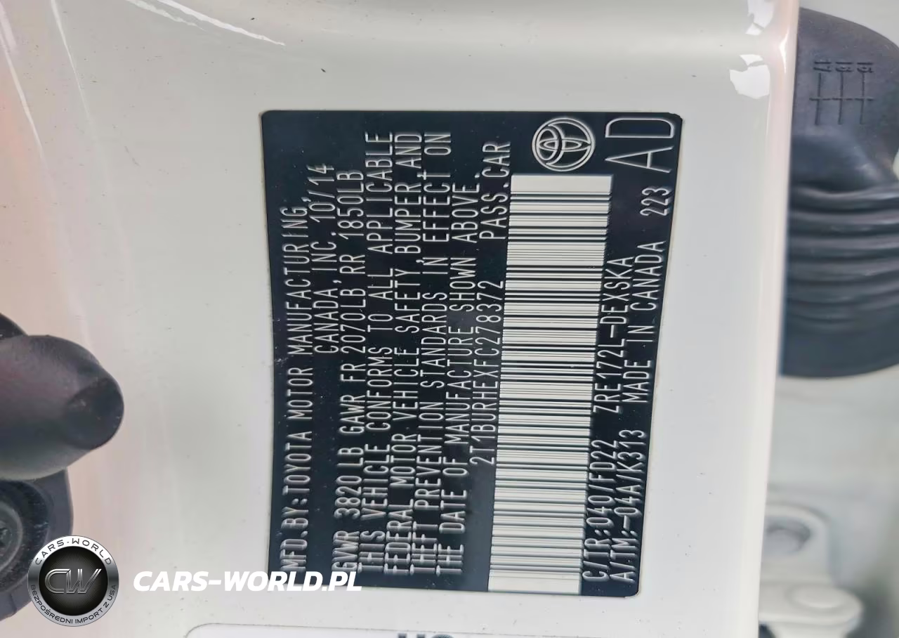 2015 Toyota Corolla S Plus VIN:2T1BURHEXFC278372 - 12
