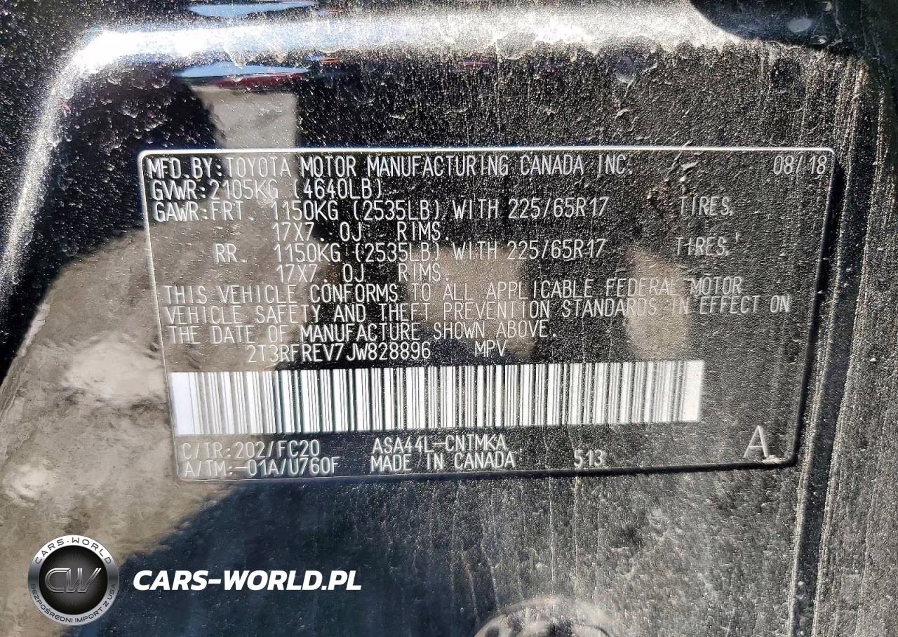 2018 Toyota Rav4 Xle VIN:2T3RFREV7JW828896 - 13