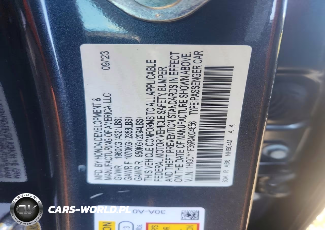 2024 Honda Accord Ex VIN:1HGCY1F36RA004656 - 12