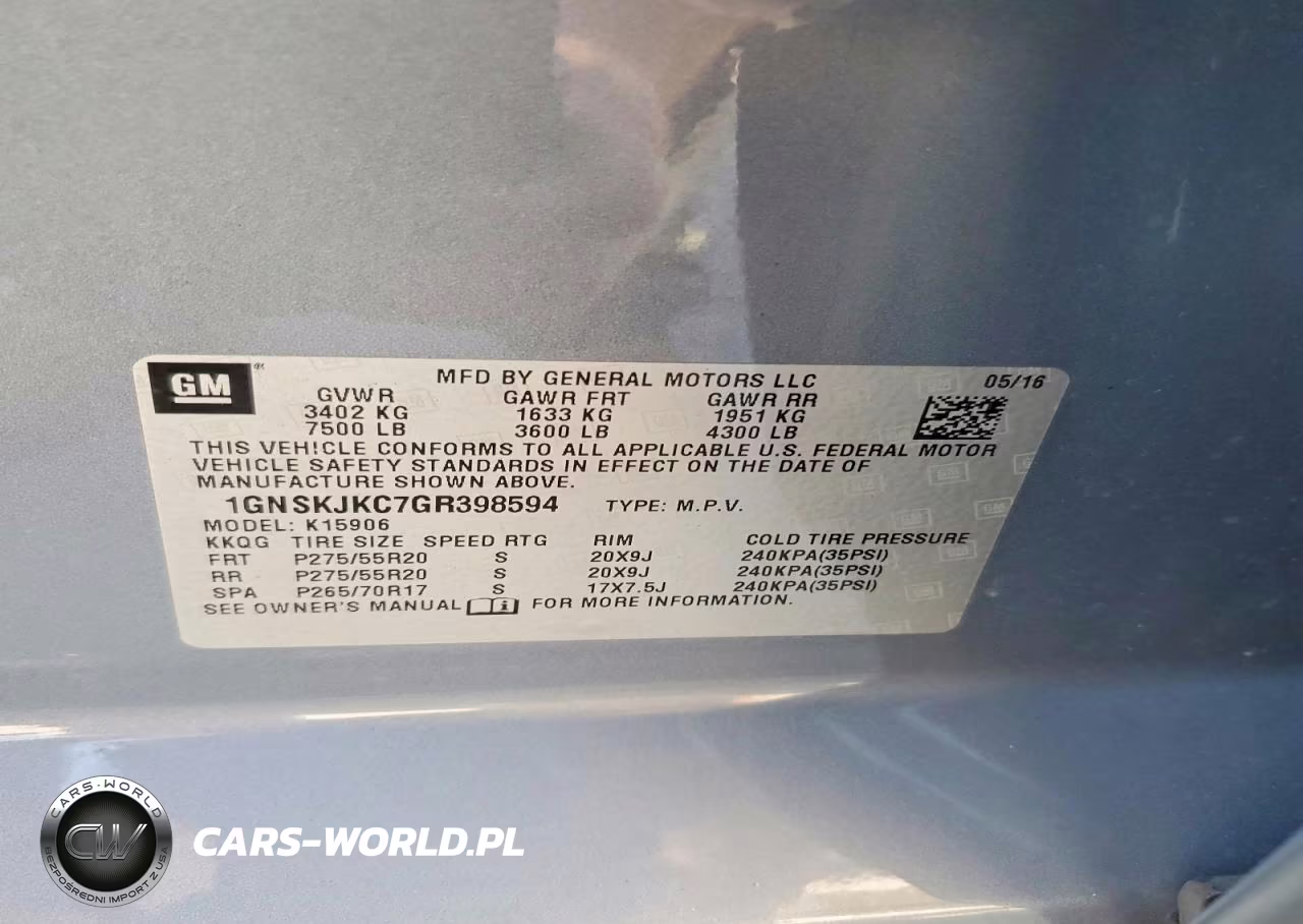 2016 Chevrolet Suburban VIN:1GNSKJKC7GR398594 - 13