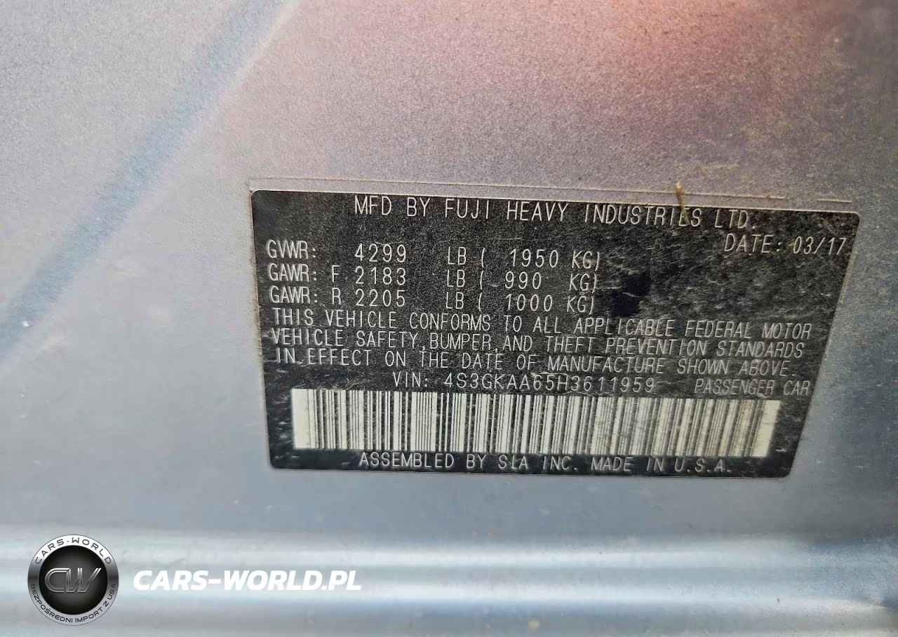 2017 Subaru Impreza VIN:4S3GKAA65H3611959 - 12