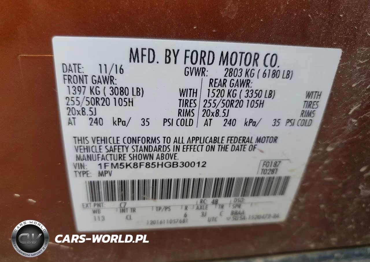 2017 Ford Explorer Limited VIN:1FM5K8F85HGB30012 - 13