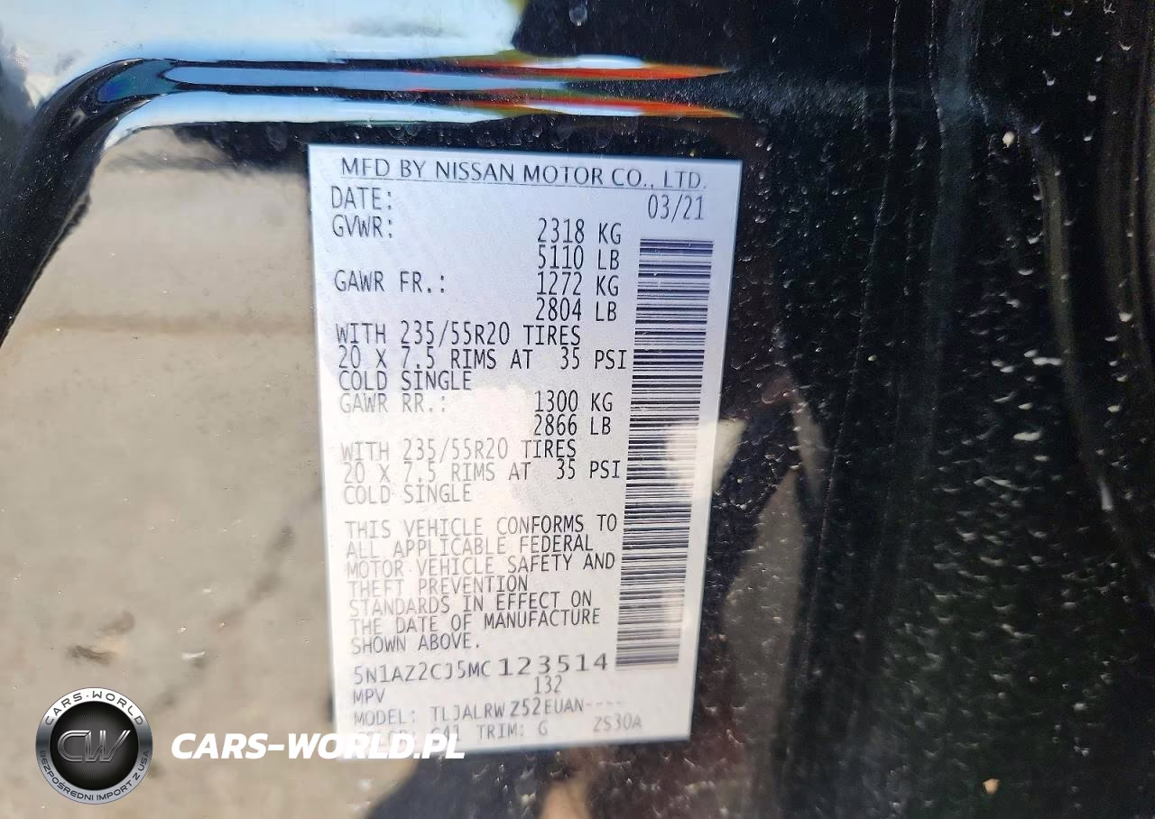 2021 Nissan Murano Sl VIN:5N1AZ2CJ5MC123514 - 14