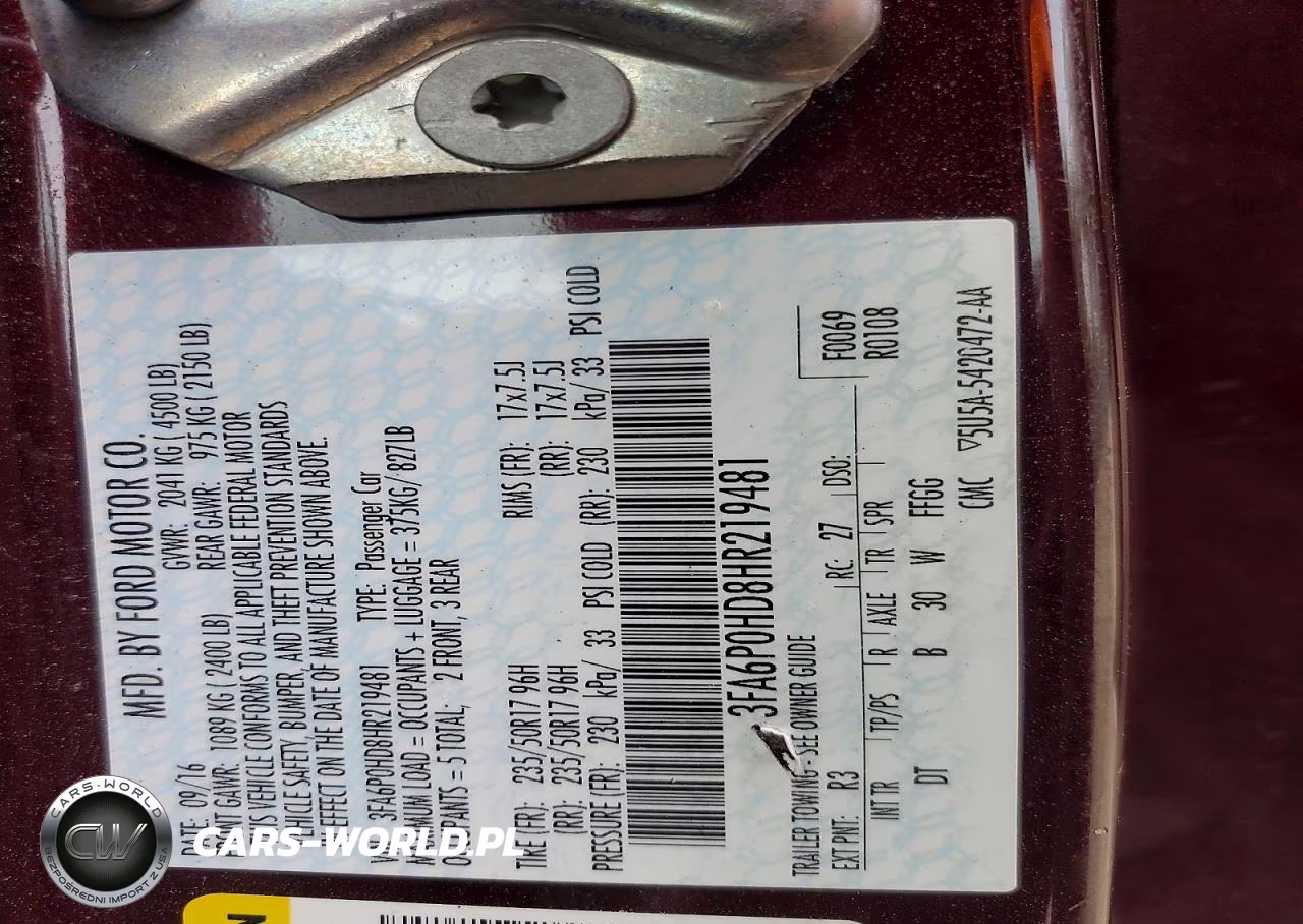 2017 Ford Fusion Se VIN:3FA6P0HD8HR219481 - 13