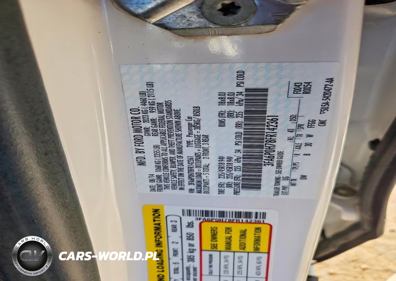 2015 Ford Fusion Se VIN:3FA6P0H78FR142361 - 12