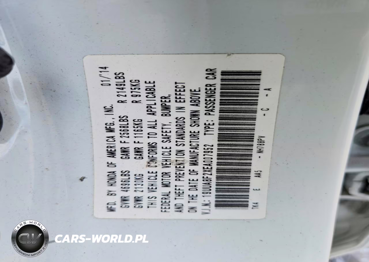 2014 Acura Tl VIN:19UUA8F2XEA007952 - 12