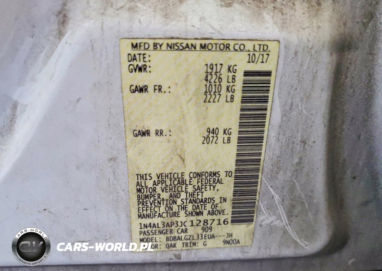 2018 Nissan Altima 2.5 S VIN:1N4AL3AP3JC128716 - 12