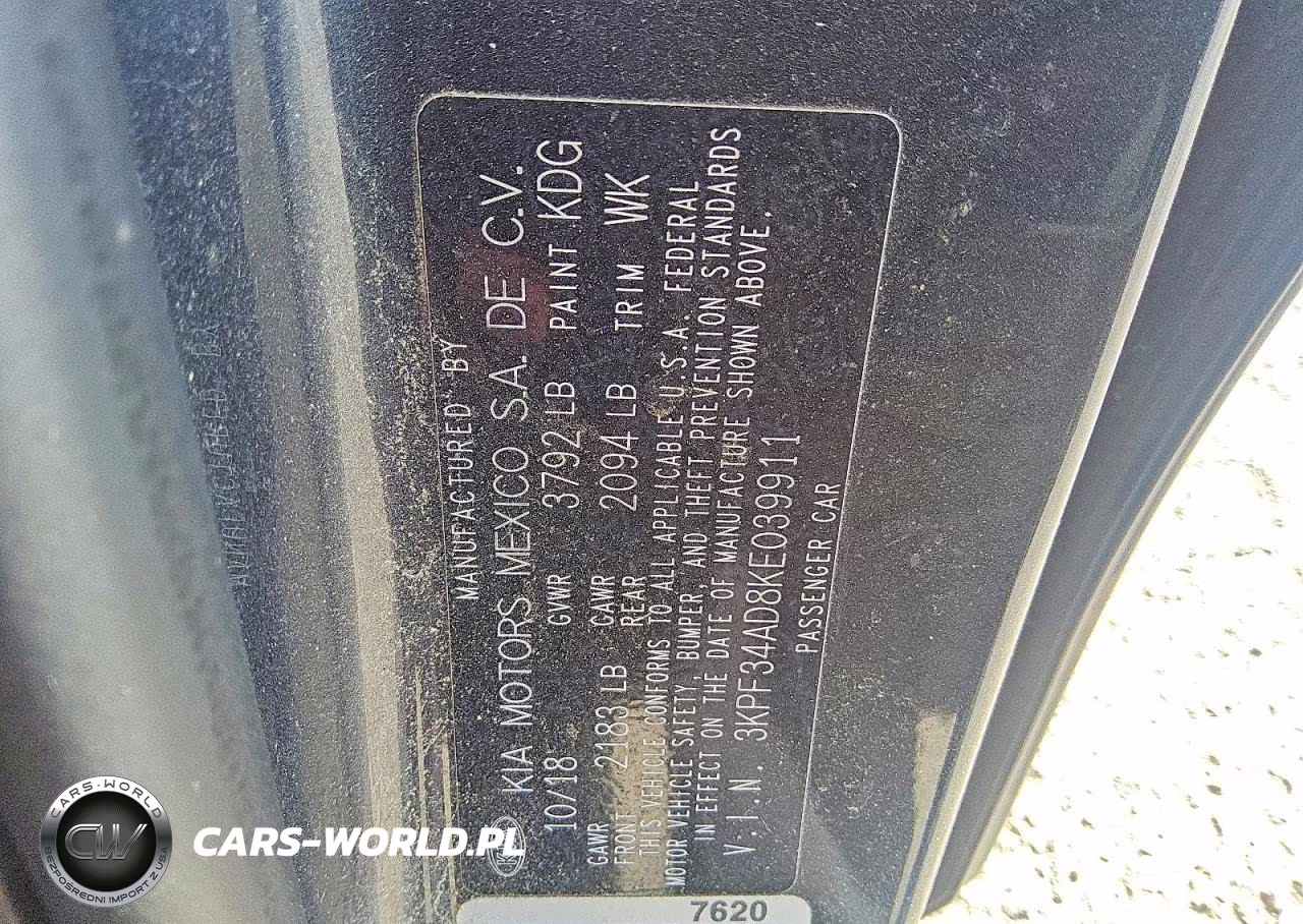 2019 Kia Forte S VIN:3KPF34AD8KE039911 - 12