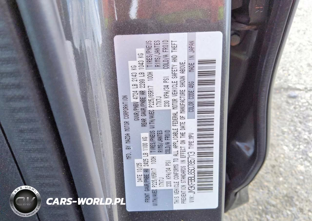 2025 Mazda Cx-5 Select VIN:JM3KFBBL8S0785713 - 14