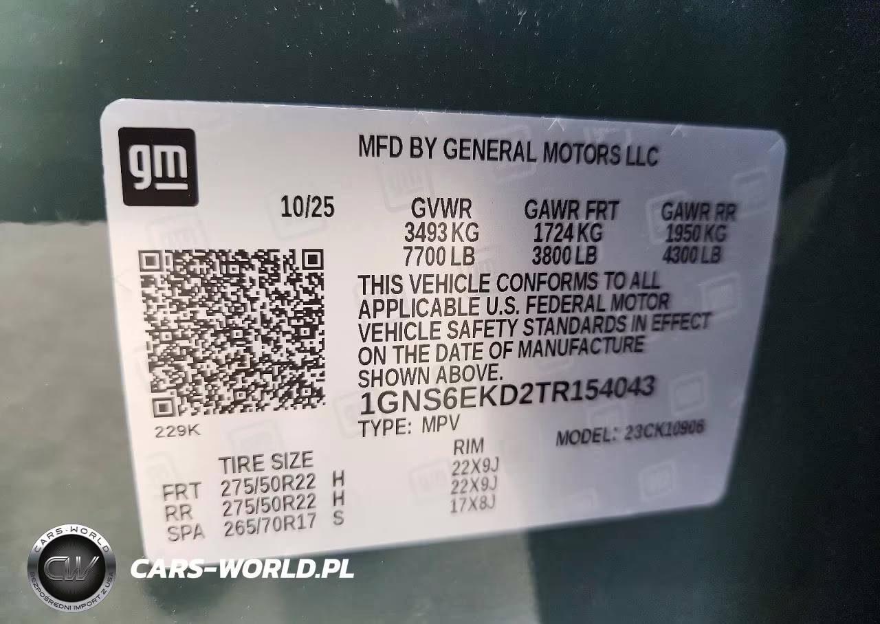 2026 Chevrolet Suburban K1500 Rst VIN:1GNS6EKD2TR154043 - 13