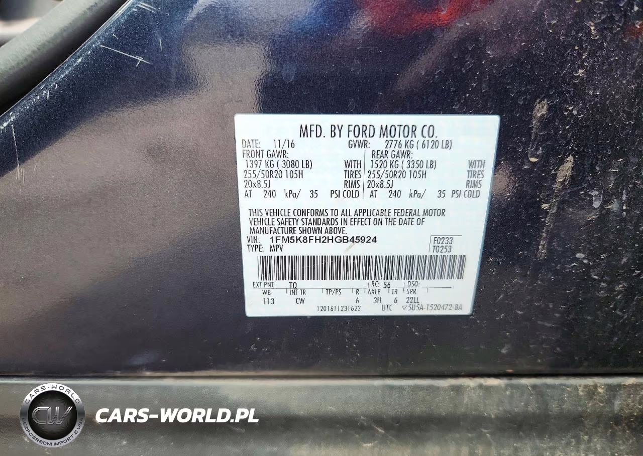 2017 Ford Explorer Limited VIN:1FM5K8FH2HGB45924 - 13