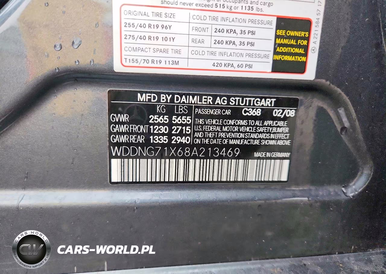 2008 Mercedes-Benz S 550 VIN:WDDNG71X68A213469 - 12